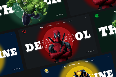 Super heroes Movie Website UI Design app avengers graphic design movie super heroes ui user interface website