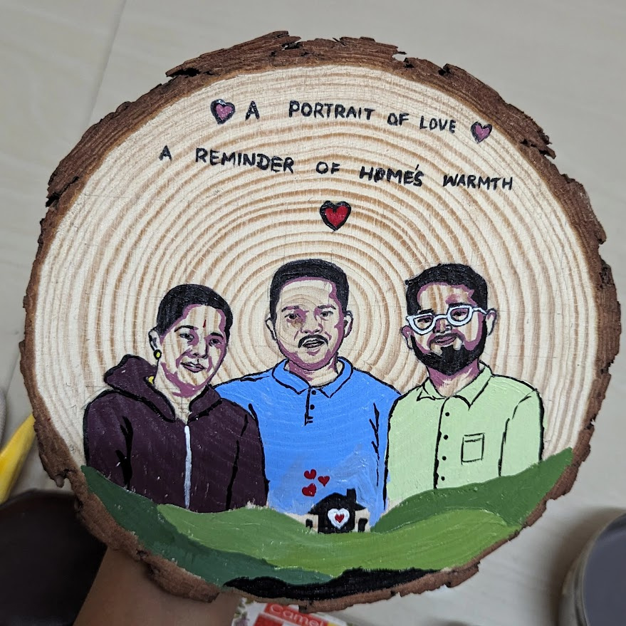 Wooden Art Work art work artist design drawing family illustration portrait sketch sketches wooden art wooden art work