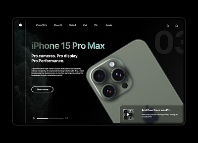 Apple Banner-I Phone 15 Pro max 3d animation apple banne apple banner i phone 15 pro max branding graphic design i phone 15 pro max motion graphics ui