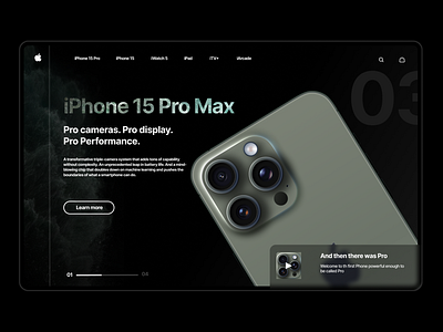 Apple Banner-I Phone 15 Pro max 3d animation apple banne apple banner i phone 15 pro max branding graphic design i phone 15 pro max motion graphics ui