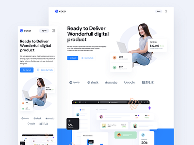 SaaS Landing Page app branding dashboard design graphic design illustration landingpage logo saas ui ux website