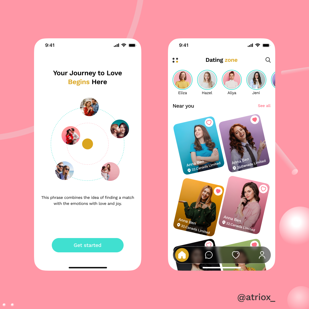 Dating app UI design by Jebastin on Dribbble