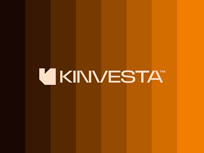 Kinvesta - Real Estate Logo Design and Brand Identity abstract branding business card chimney home house letter k lettermark living logo design logotype minimalism modern orange color real estate renovation residence stationery design typography visual identity