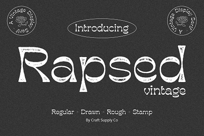 Rapsed Vintage Font - Craft Supply Co brush creative design elegant font illustration lettering logo typeface ui
