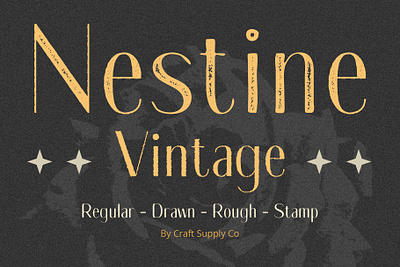Nestine Vintage Font - Craft Supply Co brush creative design elegant font illustration lettering logo typeface ui