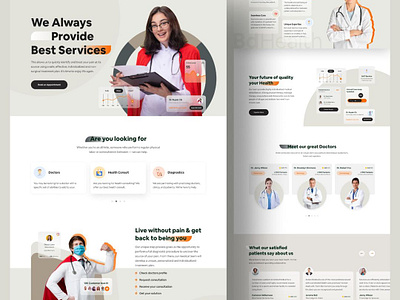 A Website Designed for BDhealth branding design illustration vector webdesign