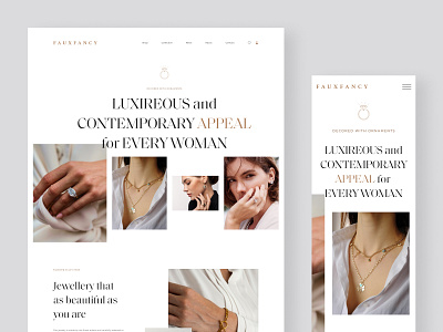 Jewelry Store Landing Page jewellery jewellery landing page jewelry landing page jewelry store jewelry store landing page jewelry website landing page minimal ui