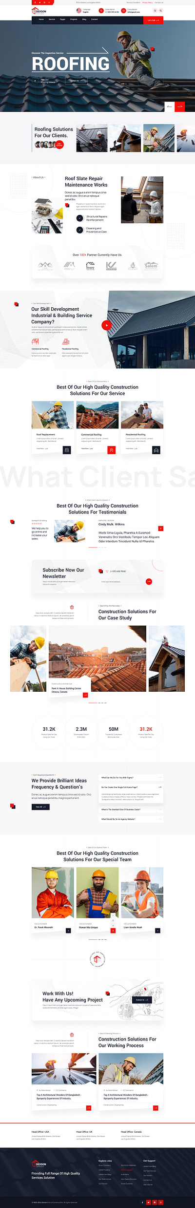 Roofing Figma Template