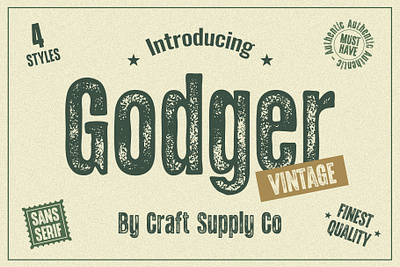 Godger Vintage Font - Craft Supply Co brush creative design elegant font illustration lettering logo typeface ui