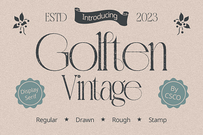 Golften Vintage Font - Craft Supply Co brush creative design elegant font illustration lettering logo typeface ui