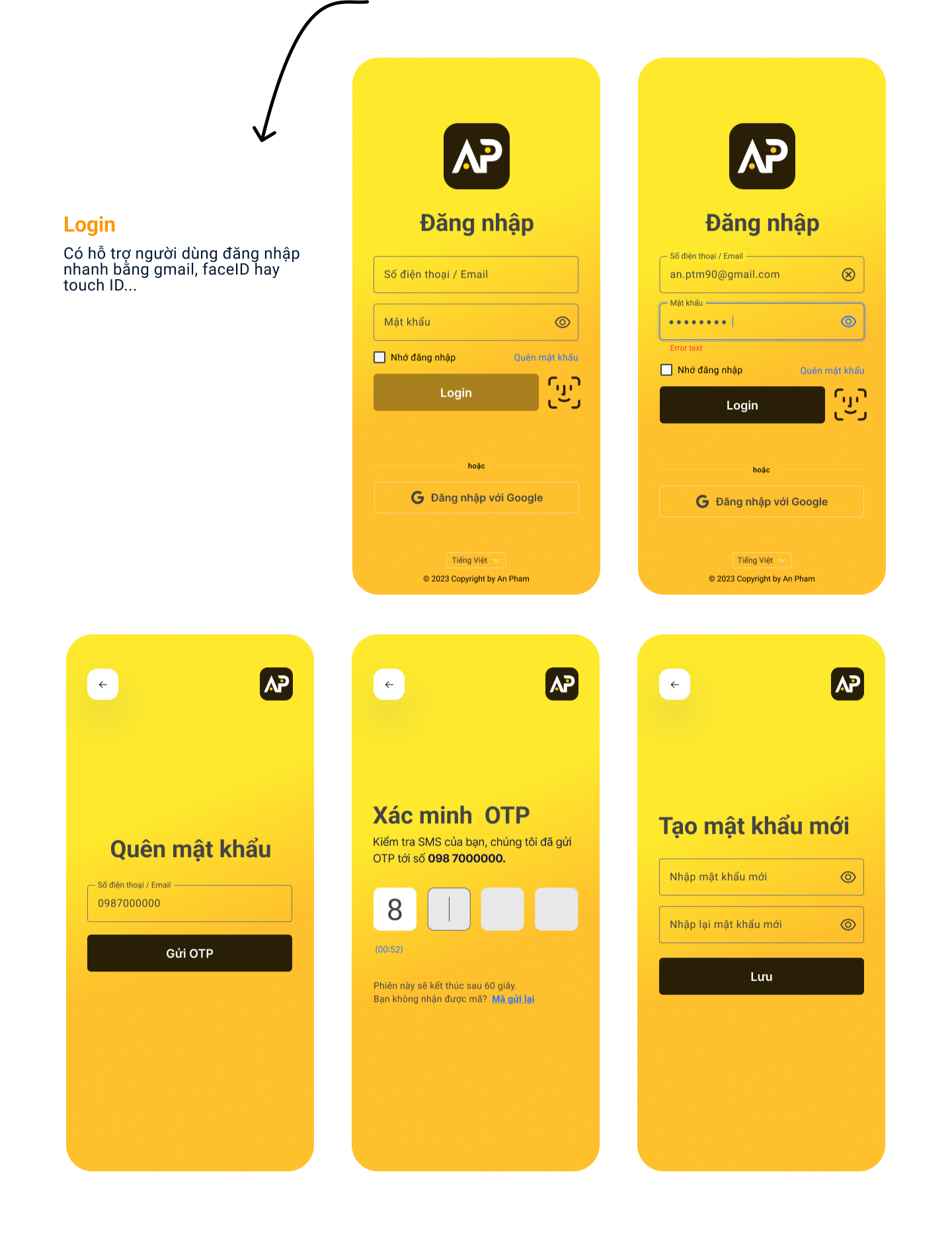 Login/OTP account app forget password login mobile otp ui ux