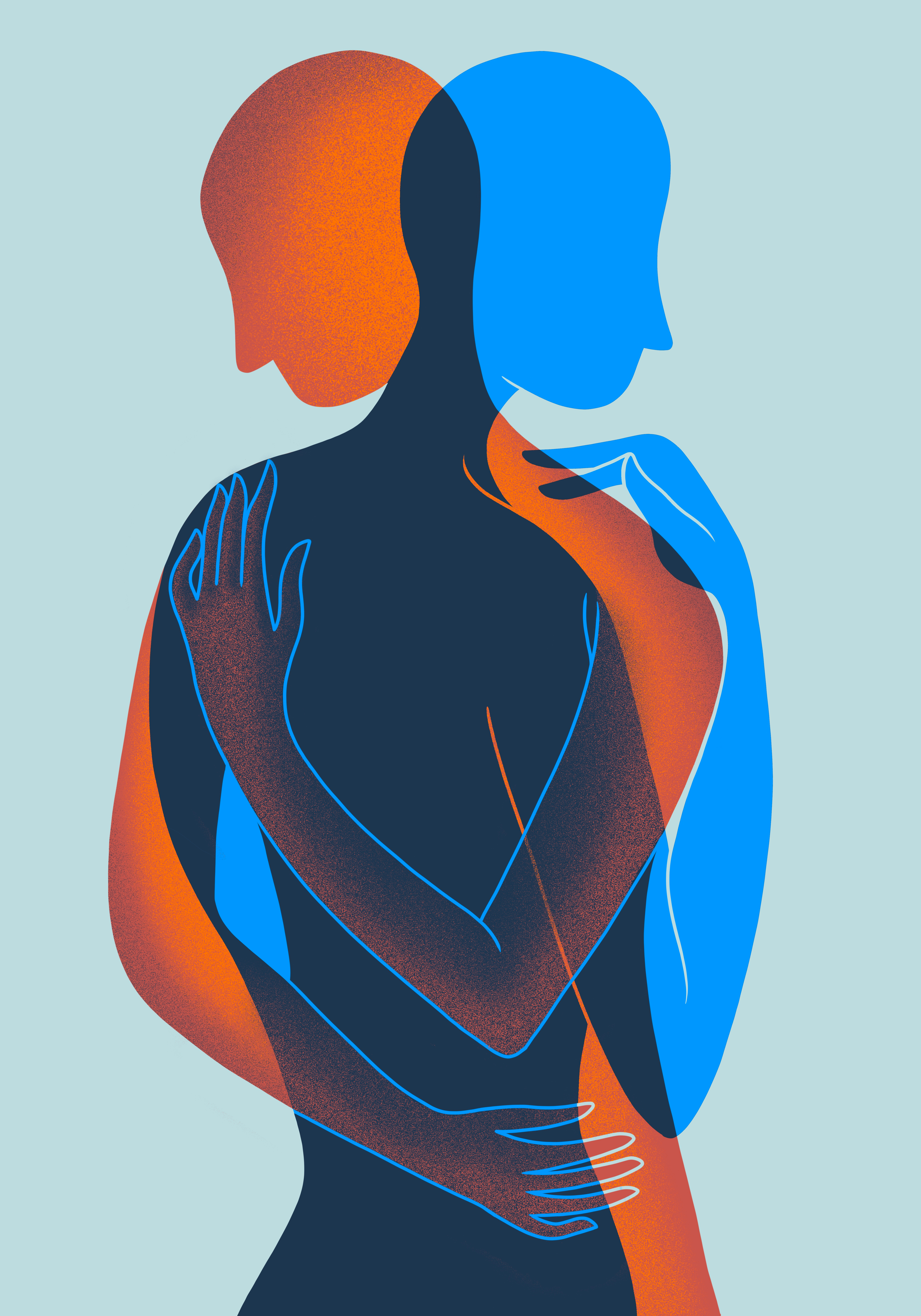 Closeness art close feeling friendship hug intimate love poster