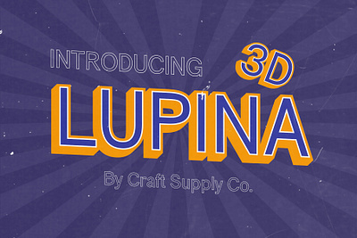 Lupina 3D Font - Craft Supply Co brush creative design elegant font illustration lettering logo typeface ui