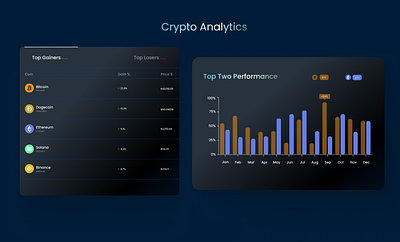 Crypto Analytics branding graphic design ui