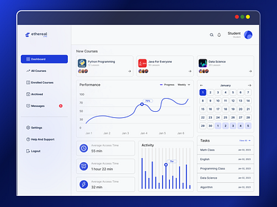 Ed-Tech Web app dashboard UI Design branding dashboard design ed tech figma graphic design illustration logo ui userexperience userinterface ux web app