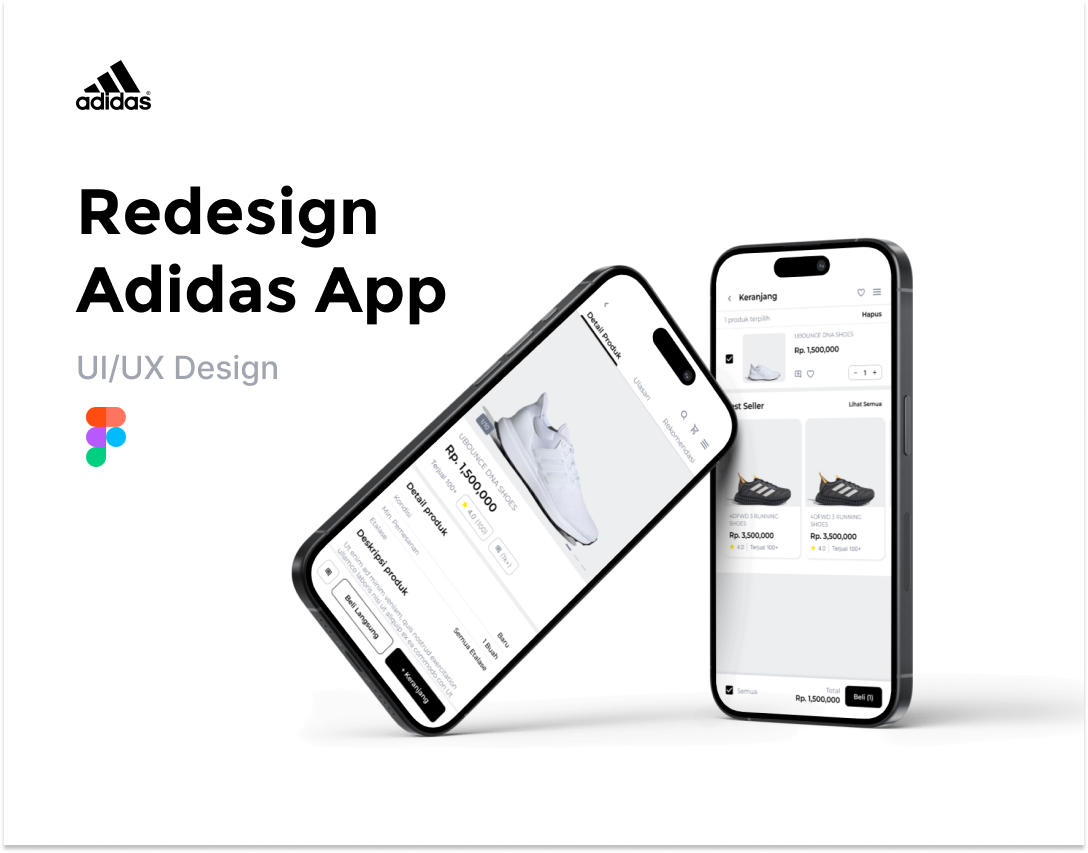 Redesign Adidas App adidas black ecommerce figma marketplace mobile app shoes ui ux white