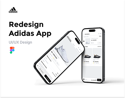 Redesign Adidas App adidas black ecommerce figma marketplace mobile app shoes ui ux white