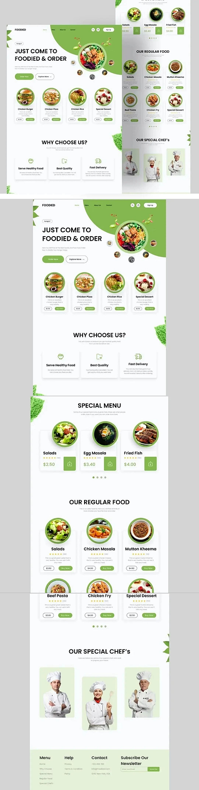 Food Delivery Website Landing Page app design food delivery website responsive design ui uiux ux design
