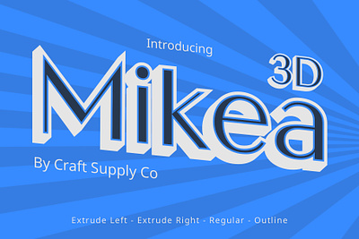 Mikea 3D Font - Craft Supply Co brush creative design elegant font illustration lettering logo typeface ui