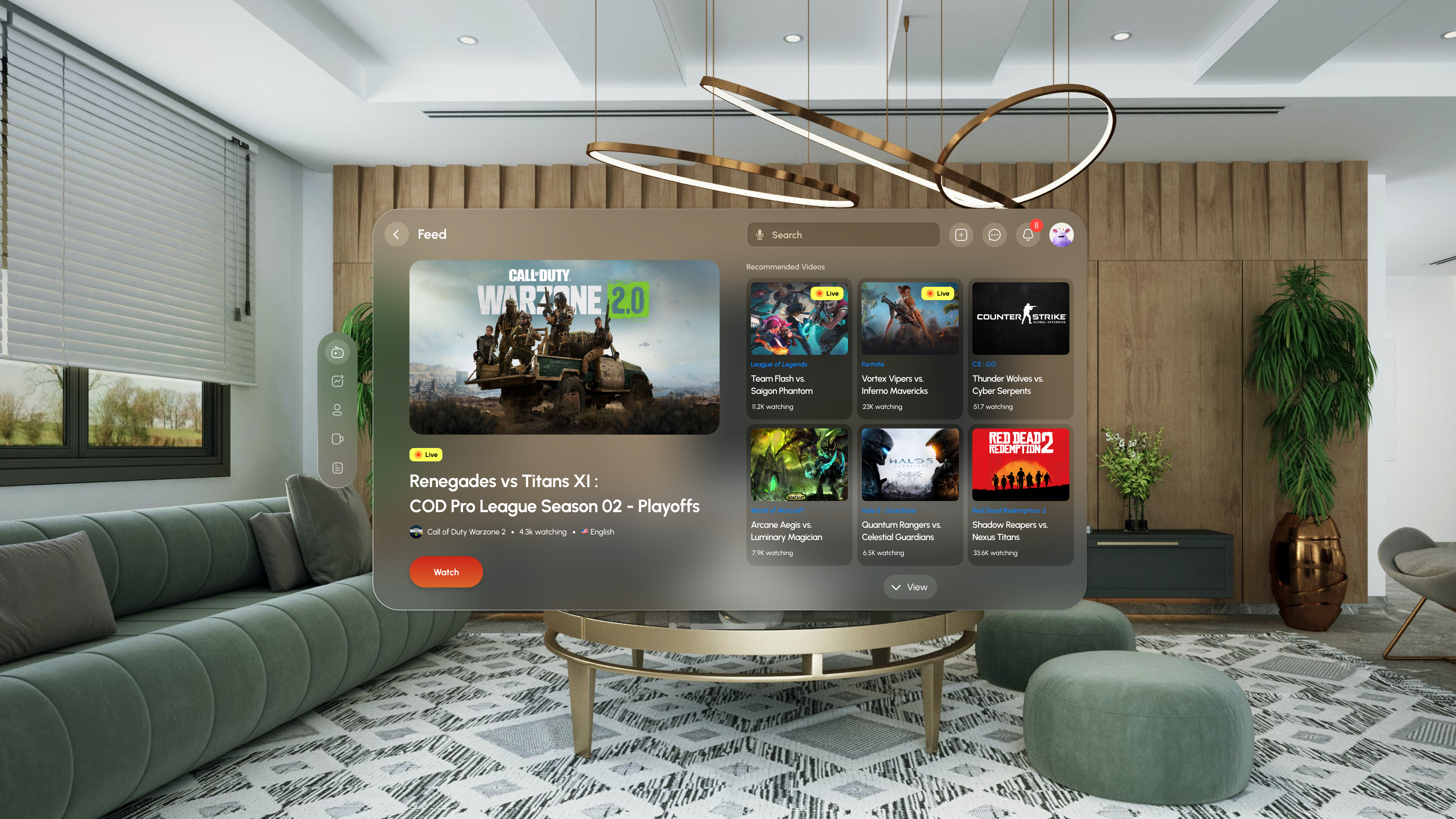 Game Live Stream : AR/VR/MR ar augmented reality design future meta minimal mixed reality mr spatial design user experience user interface ux virtual reality vision vr
