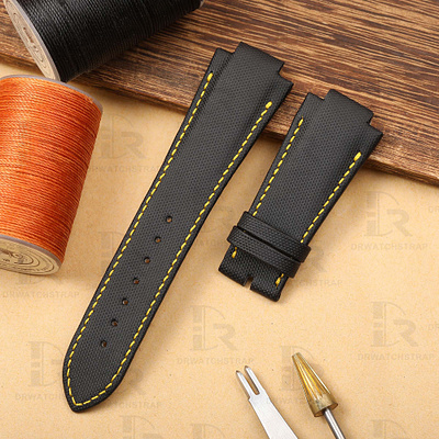 Canvas watch strap fit for Girard Perregaux Laureato Evo3 80180 drwatchstrap