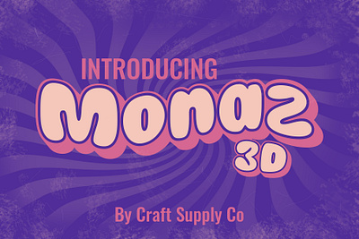 Monaz 3D Font - Craft Supply Co brush creative design elegant font illustration lettering logo typeface ui