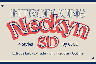 Neckyn 3D Font - Craft Supply Co brush creative design elegant font illustration lettering logo typeface ui
