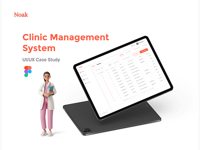 Noak (Clinic Management System) clinic dashboard doctor figma hospital management system tablet ui ux