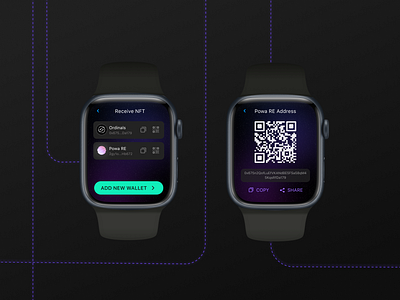 ArdX - Crypto & NFT Apple Watch Sync app apple code crypto design figma iconography nft qr sync ui ux watch