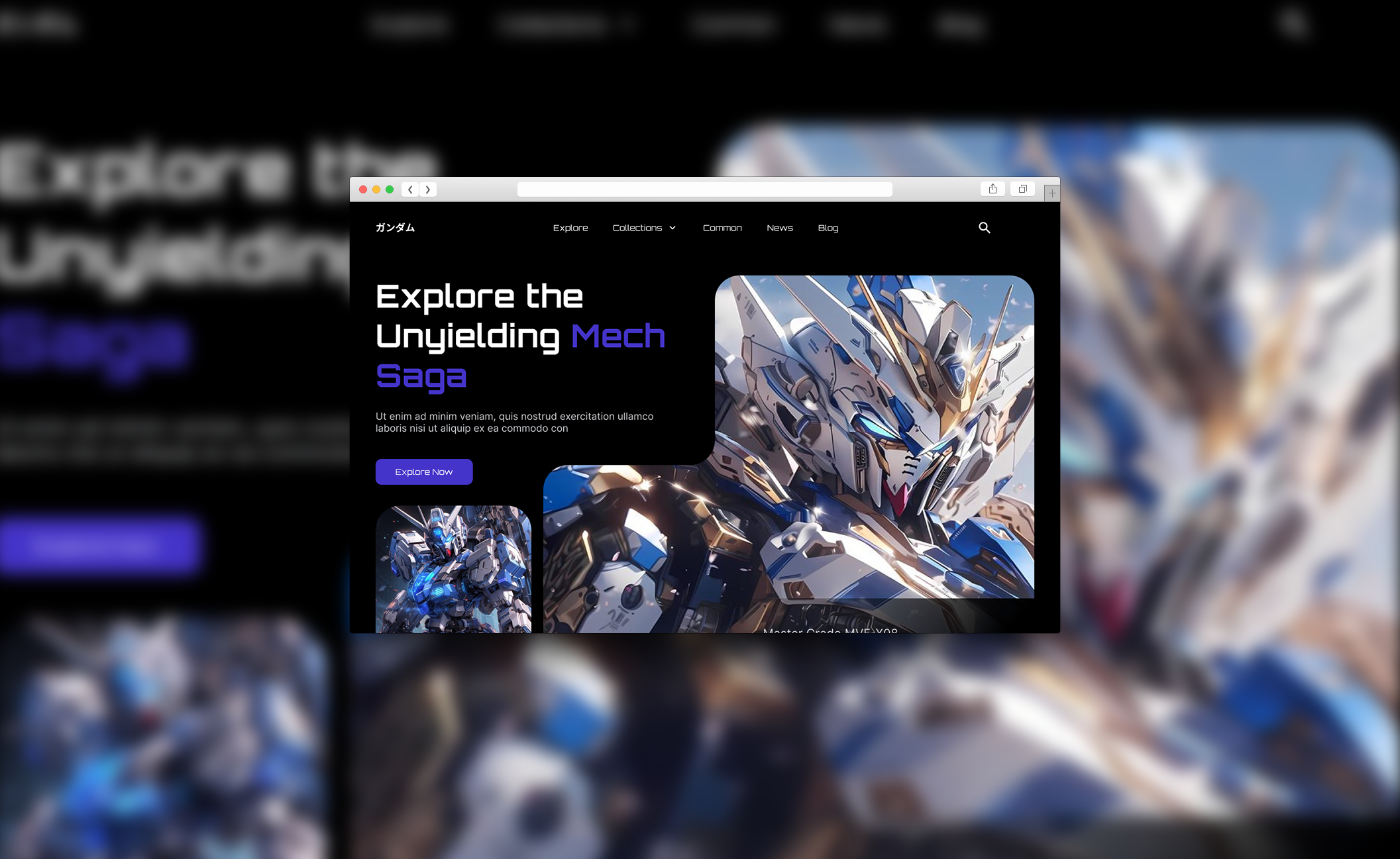 Gundam (Landing Page) figma gundam landingpage ui ux website