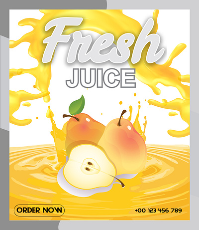 juice poster design template vector 3d animation app branding business card design design graphic design illustration logo monir360 ui