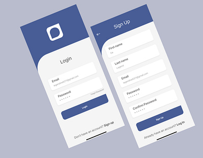 A simple Login/Sign up page logo product designer ui ux designer