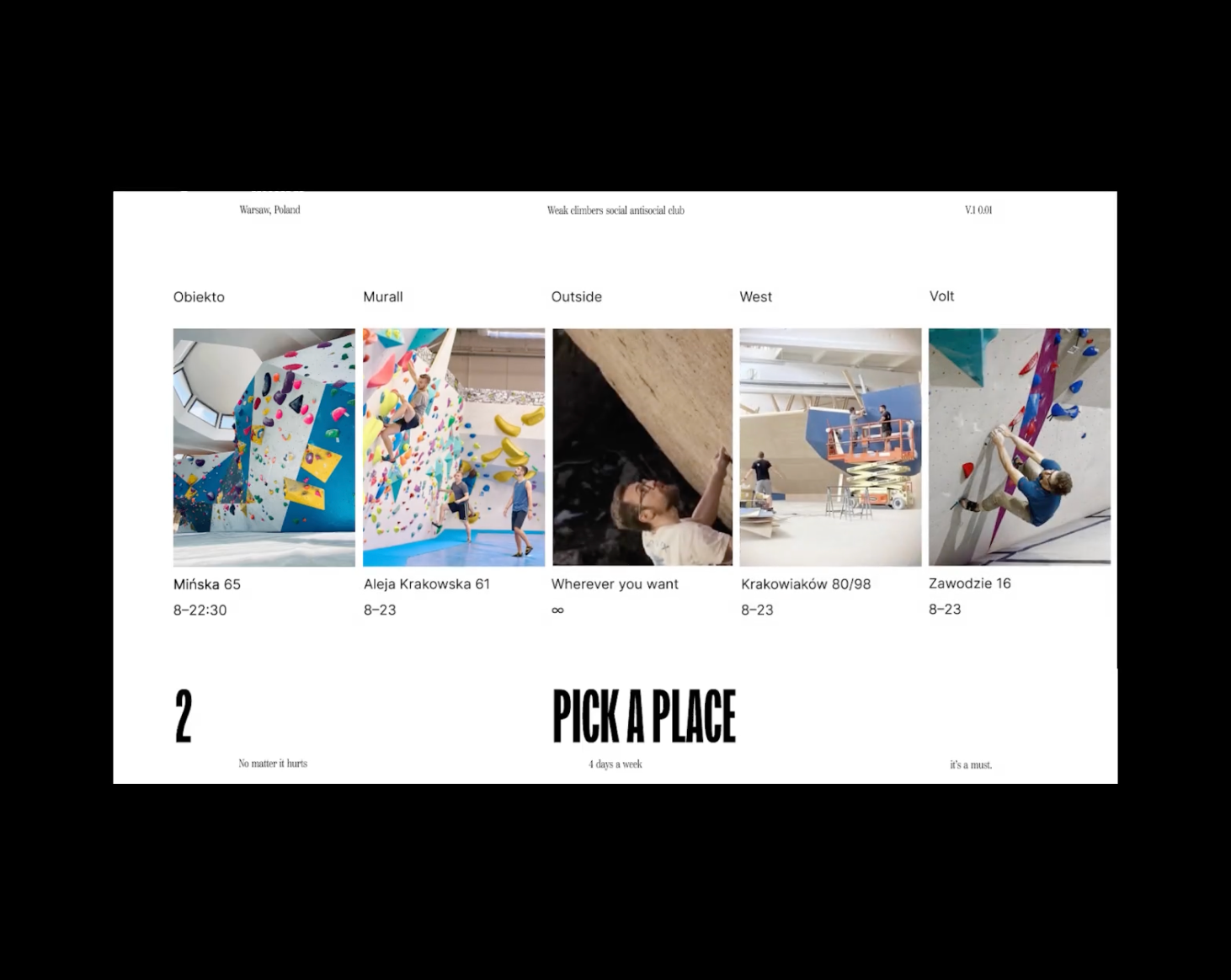 Today's Plan - Climbing - Interaction Web Concept animation climbing interaciton interface ui web