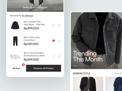 TrendCraze | Fashion App app app design application clean design e commerce fashion fashion store home screen ios marketplace minimal mobile app online shop outfit shop store ui uiux ux