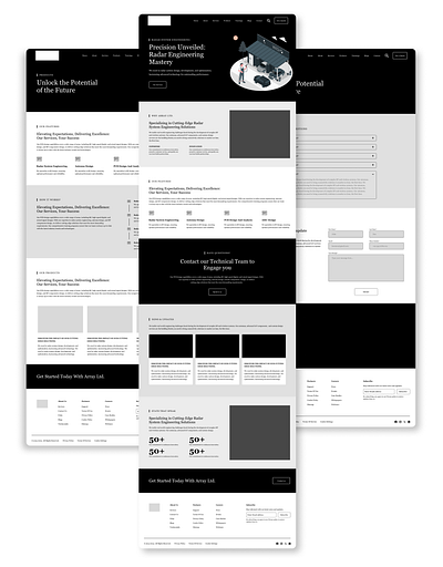 Wireframes of a Tech Company by Faisal Amin on Dribbble