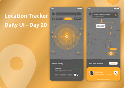 Location Tracker- Day 20 Daily UI Challenge app design graphic design motion graphics typography ui uiux user experience user interface ux vector