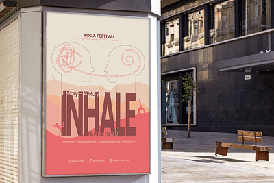Inhale Festival adobe adobe illustrator branding design festival graphic design illustration photoshop poster vector yoga