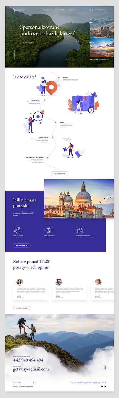 GETAWAY Website graphic design ui ux web design