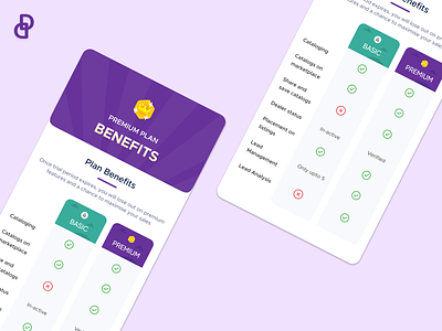 Subscription Plan Benefits benefits booking dailyui ecommerce features figma gold listing membership minimal mobileapp offerings plan benefits premium pricing purple subscription subscription plan