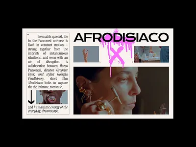 Afrodisiaco brutal colorful concept creative film graphic design interactive interface landing movie ui web design