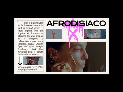 Afrodisiaco brutal colorful concept creative film graphic design interactive interface landing movie ui web design