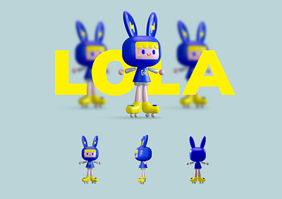 Lola - 3D Modeling in Blender 3d blender illustration modeling robot