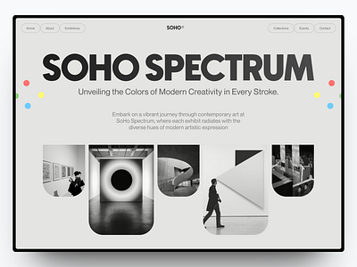 Soho Gallery - Modern Art Museum art branding design gallery graphic design illustration landing page museum ui web design website