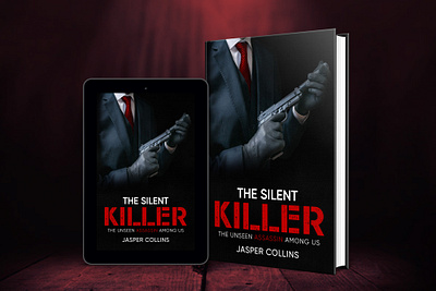 The Silent Killer amazon kdp book book art book cover art book cover design book cover designer book cover mockup book design cover art crime book cover ebook ebook cover epic bookcovers graphic design horror book cover kindle book cover mystery book cover professional book cover the silent killer thriller book cover