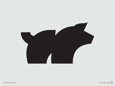 Pig animal branding design illustration logo mark minimal pig samadaraginige simple