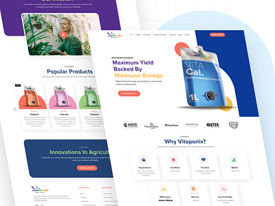 Vitaponix Website Design cannabis landing page clean landing page package landing page product landing page product page ui ux design vitamin web design website