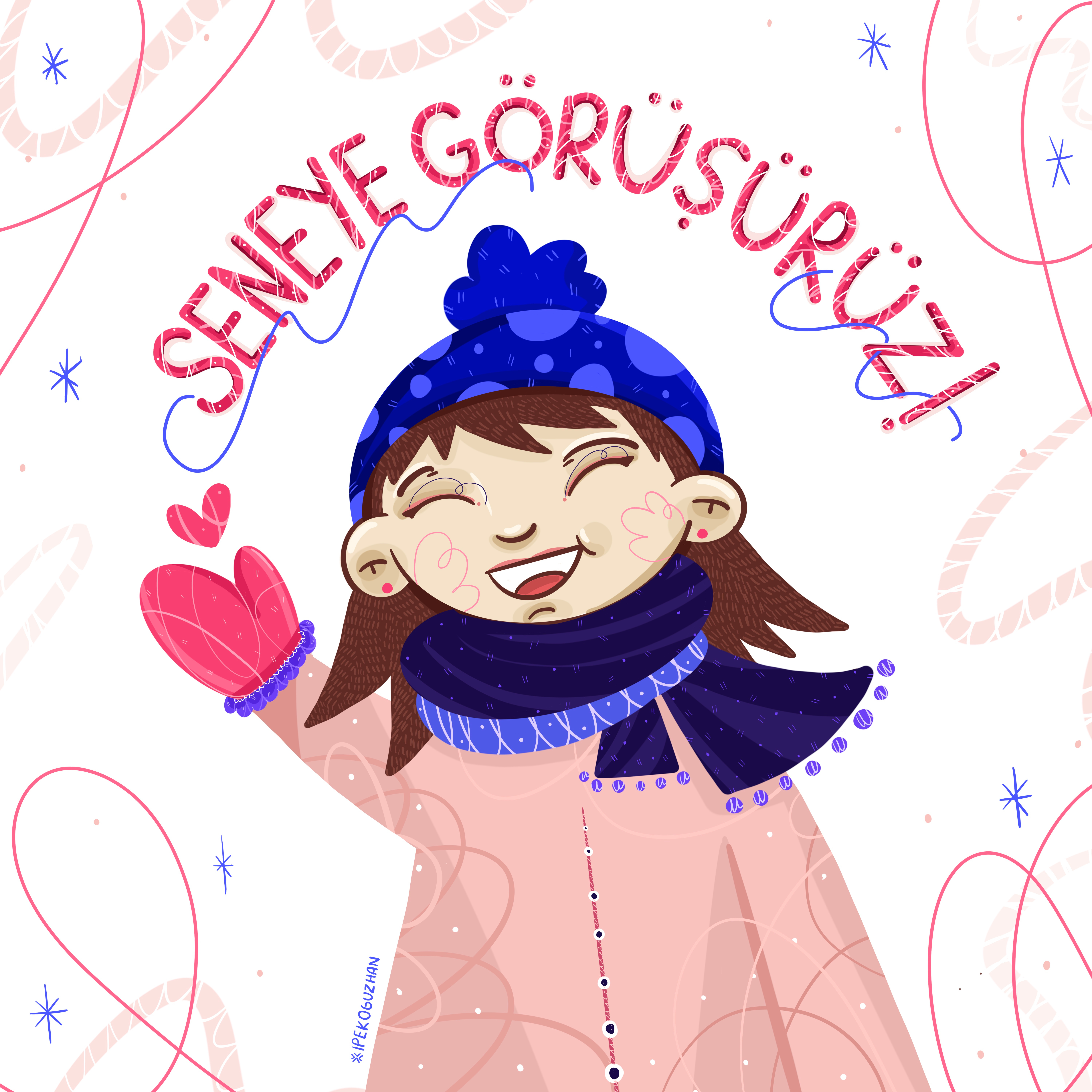 See you "Next Year!" 2024 art artist character girl girl illustration happy new year illustration new year