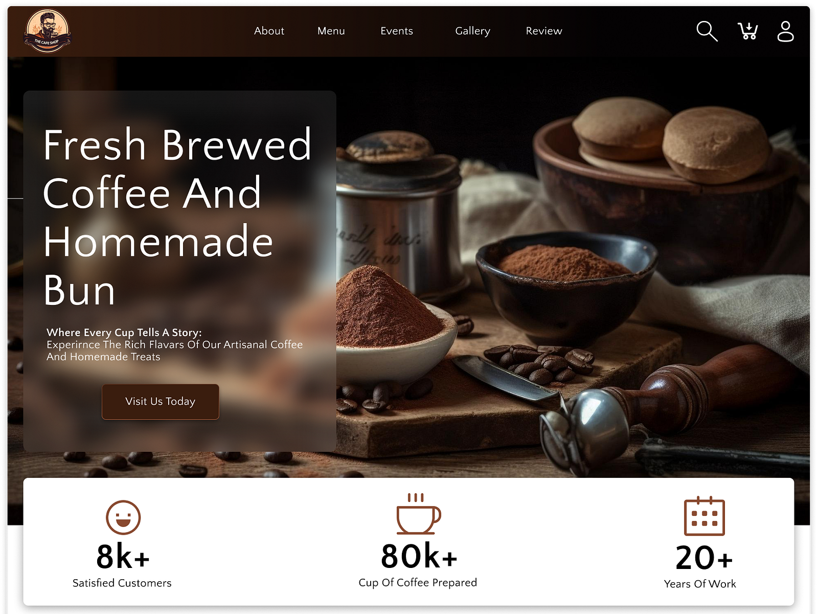 COFFEE SHOP WEB DESIGN By Bilal Hussain On Dribbble coffee-shop-web-design-by-bilal-hussain-on-dribbble