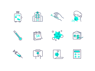 Icons branding design design process graphic design health design health icons icons illustration line icons ui ux vector