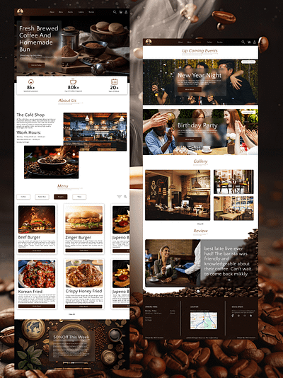 COFFEE SHOP WEBSIT DESIGN branding graphic design